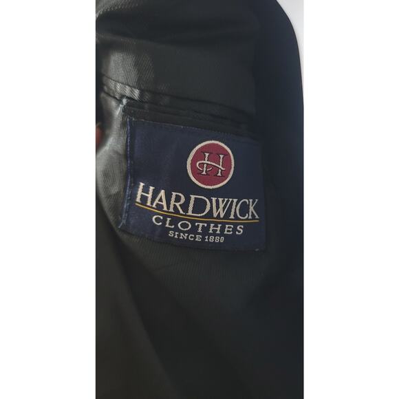 Hardwick Clothes Black 3 Button Lined Blazer 42L Lightweight Notched Collar - Picture 3 of 7